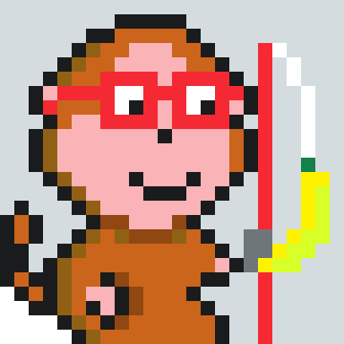 Pixel Angler #129 (monkey boy)