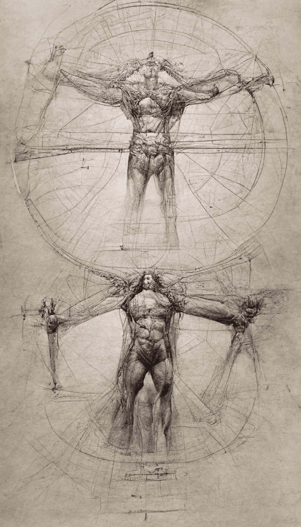 Leonard Da Vinci's - Vitruvian Man Sketch