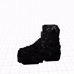 Black Army Boot - Left Shoe
