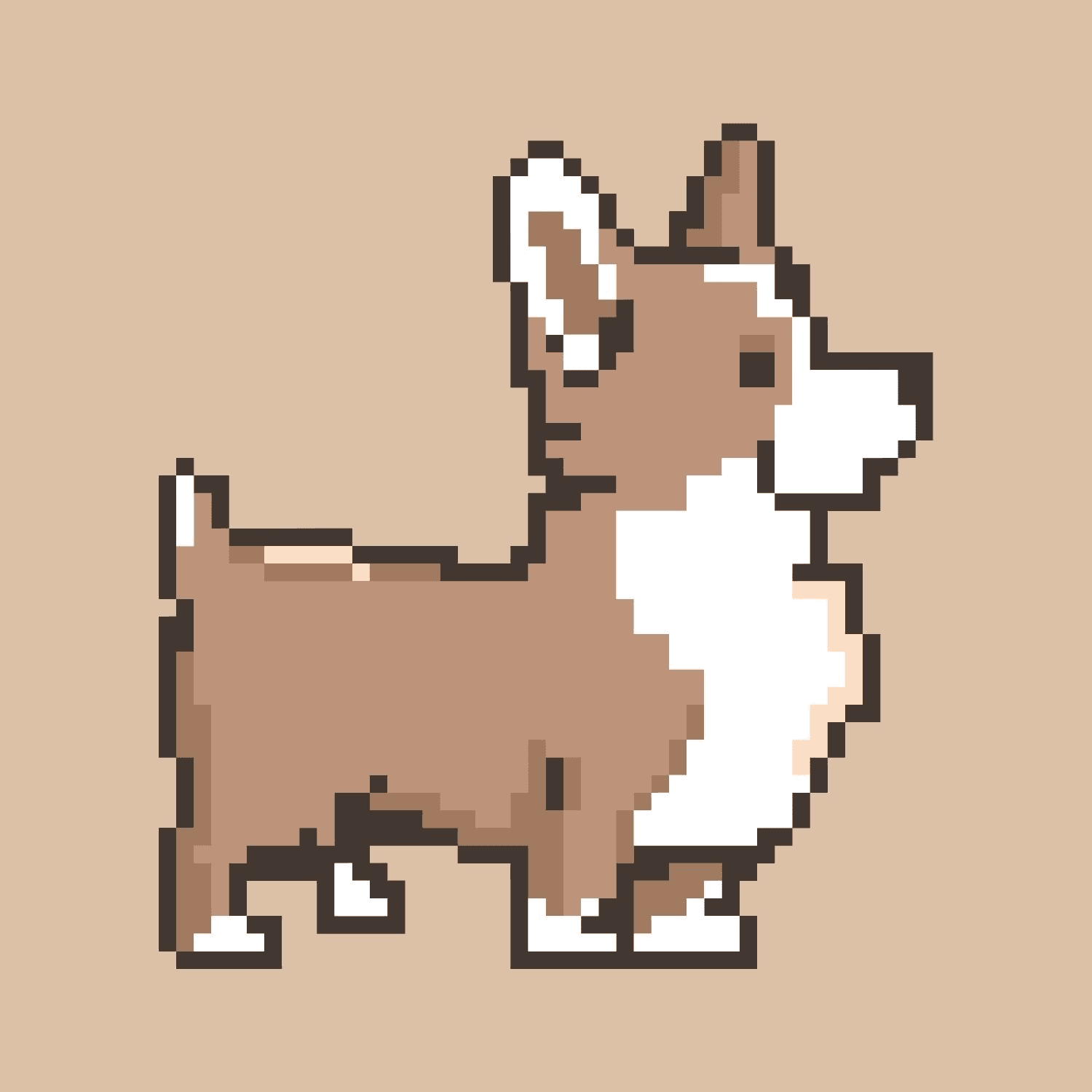 Cute Pixelated Corgi #7 - PIXELATED CORGIS