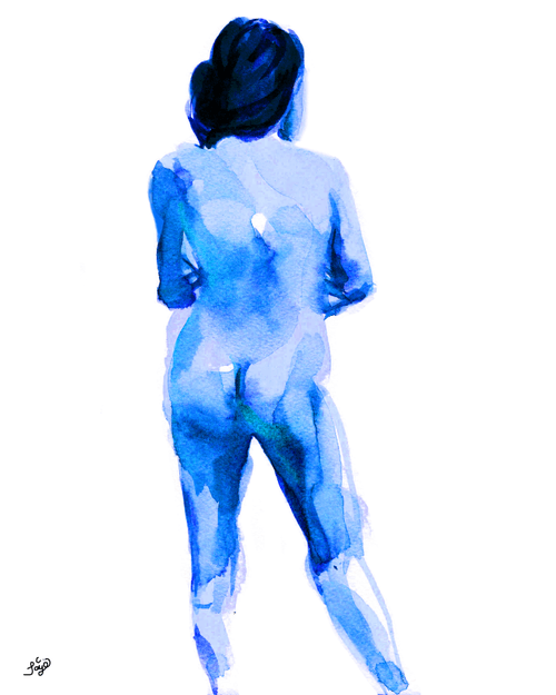 Nude Watercolors 02 #7 Azure