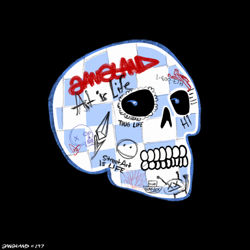 Gangland Skull #297 - by Eddie Gangland