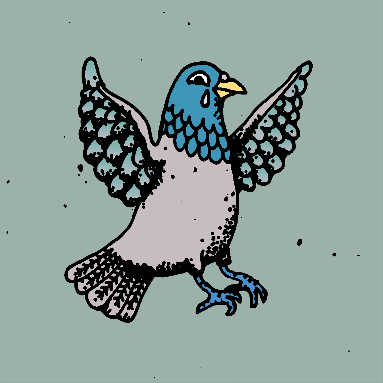 Hood Pigeon #2569