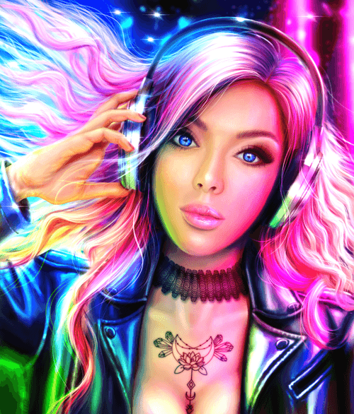 Neon girl #4