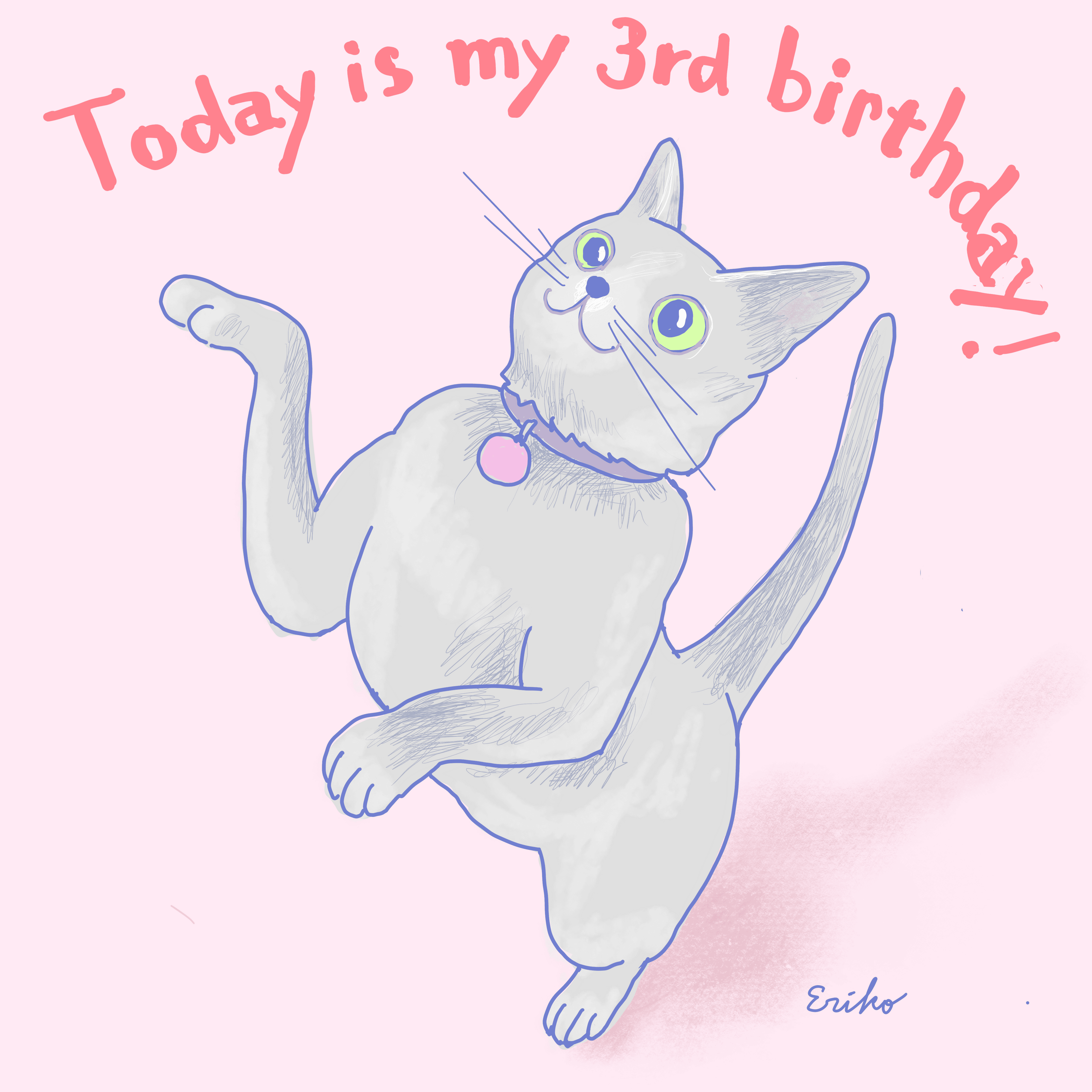 Tiens Cat #0023 - Today is my 3rd birthday!
