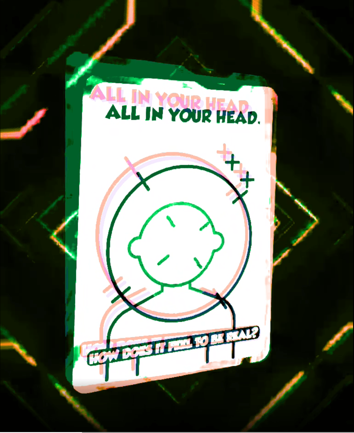 All in your head "How does it feel to be real?" "3 0'Clock Rock" Dez Cible collectible card