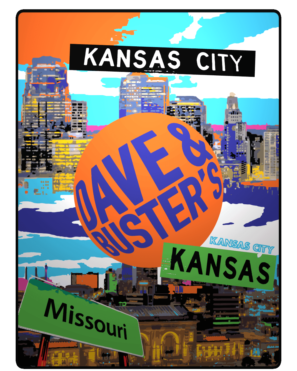 Kansas City, KS Pop Art Edition No. 621 Kansas City KS Pop Art