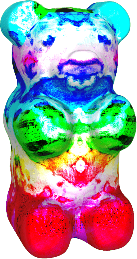 Blended Trip Gummy Bear #033 (Rorschach #021 + Rainbow #021)