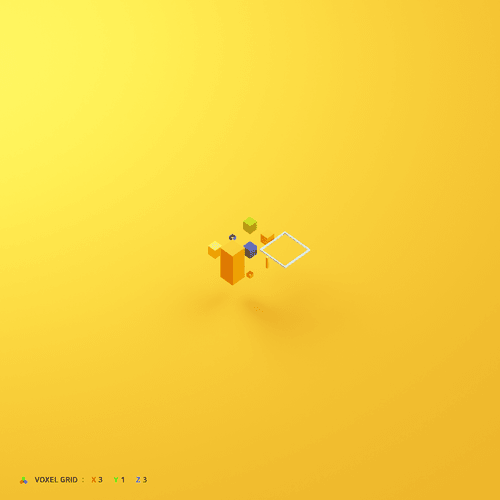 VOXEL GRID #0023 : 3 x 1 x 3