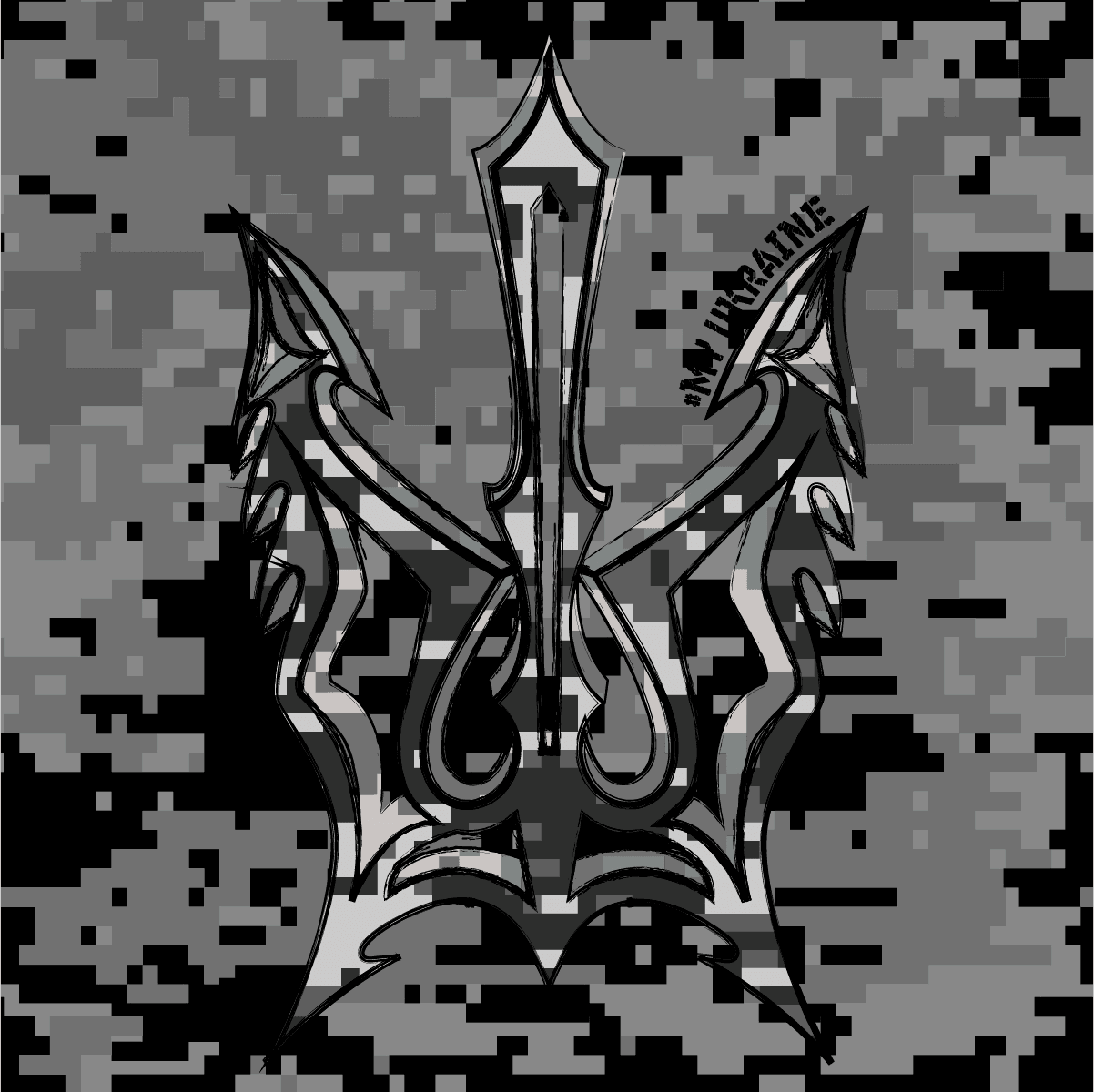 NFT-UKRAINE-ARMY-BLAZON black gray