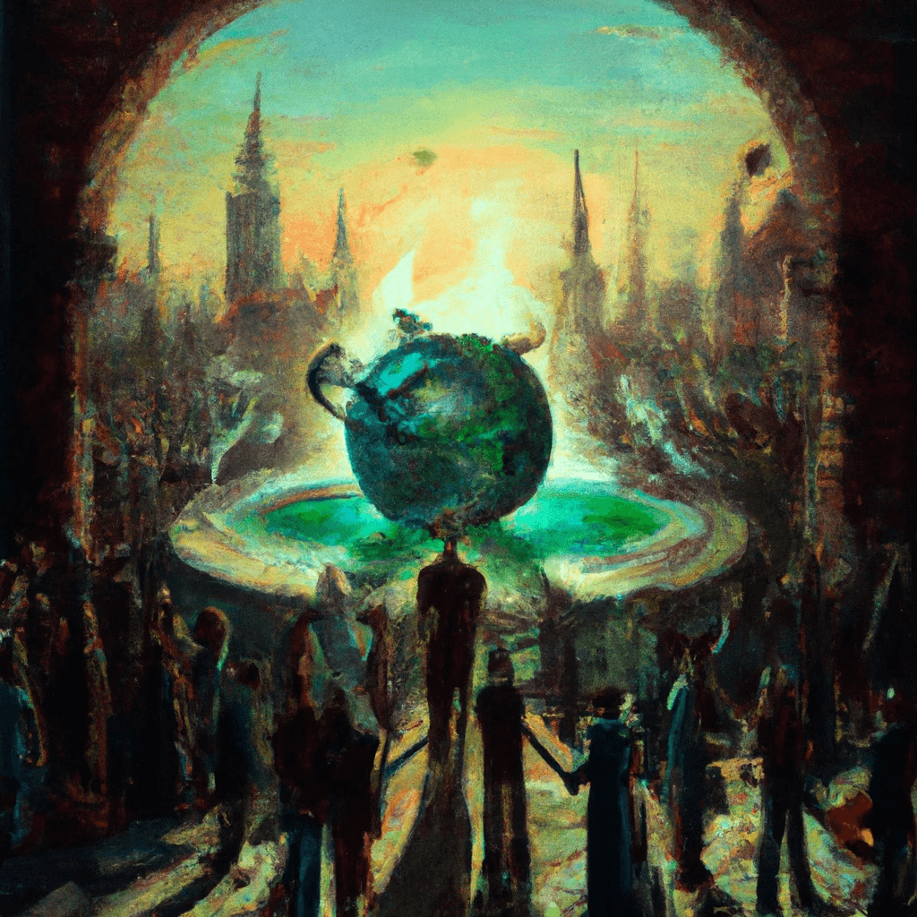 An oil painting of the Metaverse #25
