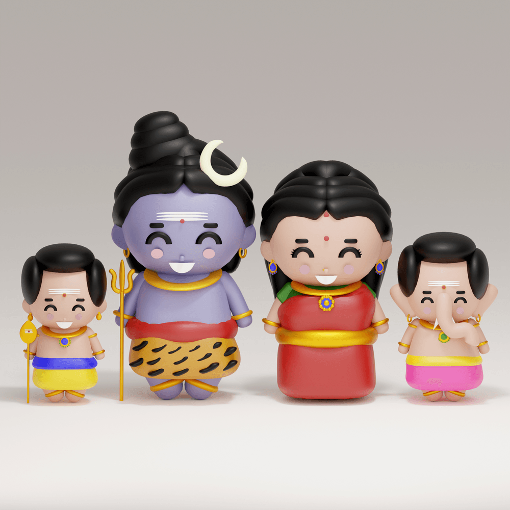 Lord Shiva and family #1 - Tiny Dolls | OpenSea