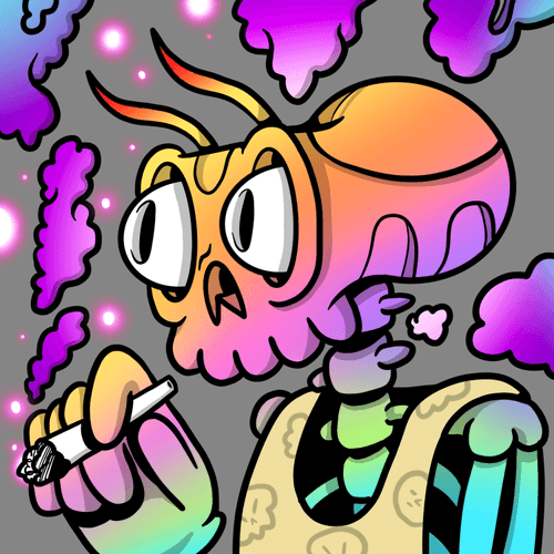 Smoking Skull #581