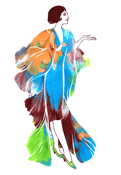 lady in a Colored Cape