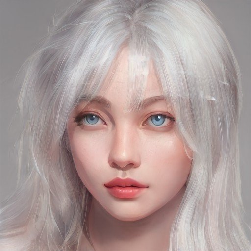 White haired beauty