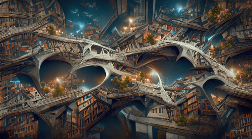 4 dimensional Bridges over troubled water