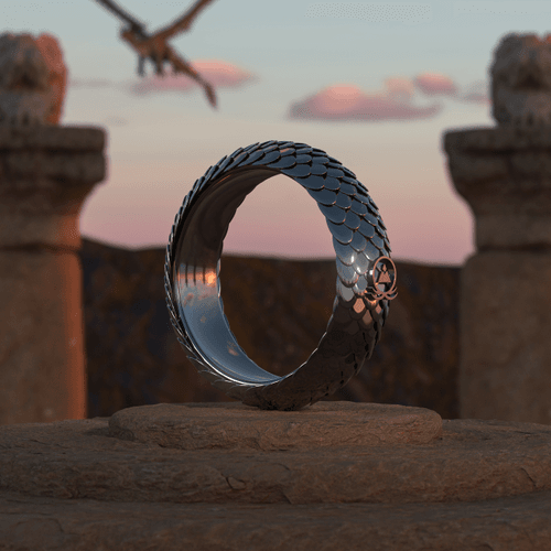 "Kraken Peak" Titanium Ring of Fury +1
