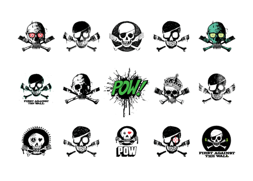 POW "First against the wall" (white)