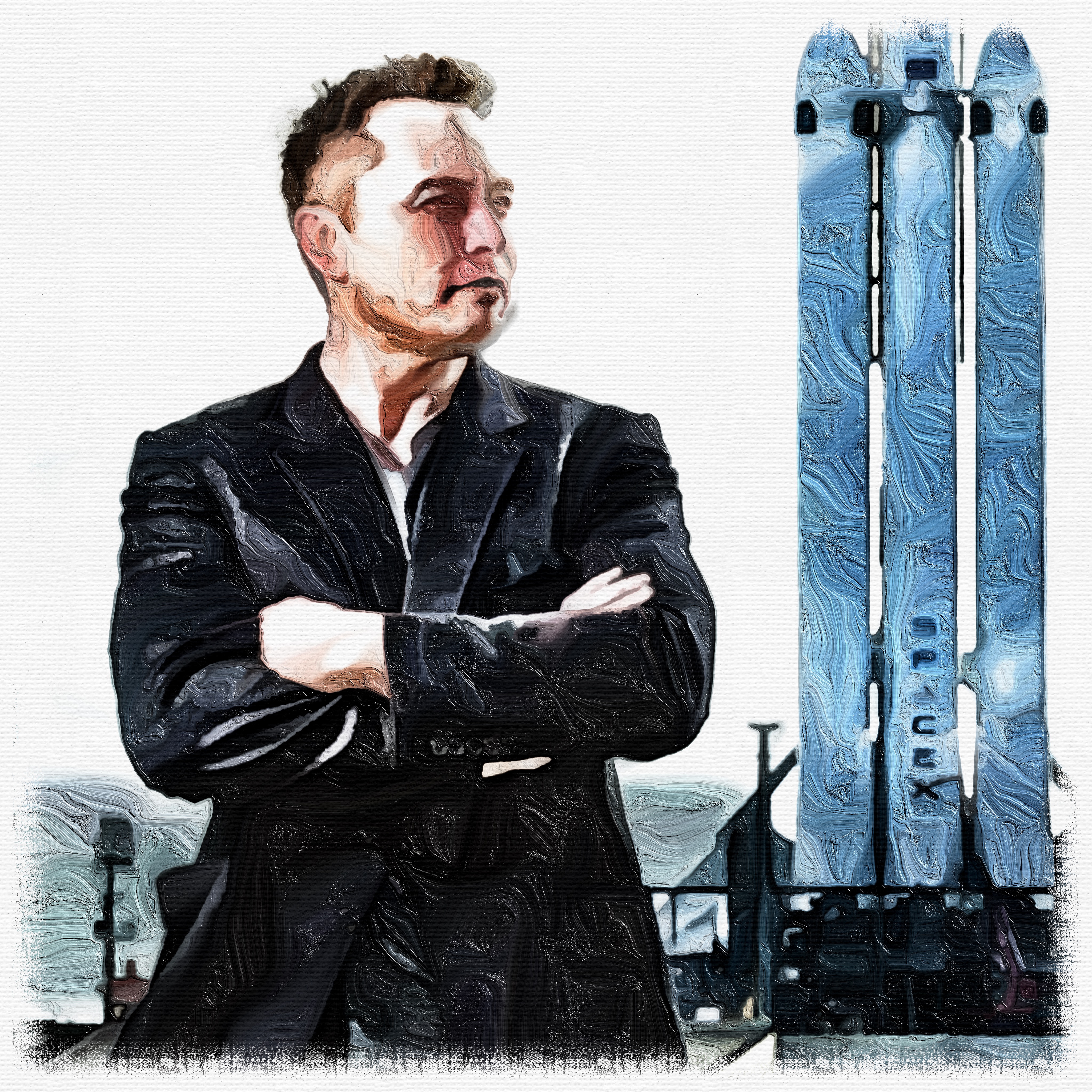 Canvas Oil #4 Elon Musk