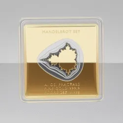 Mandelbrot set 0.01g CryptoGold Bars collection image