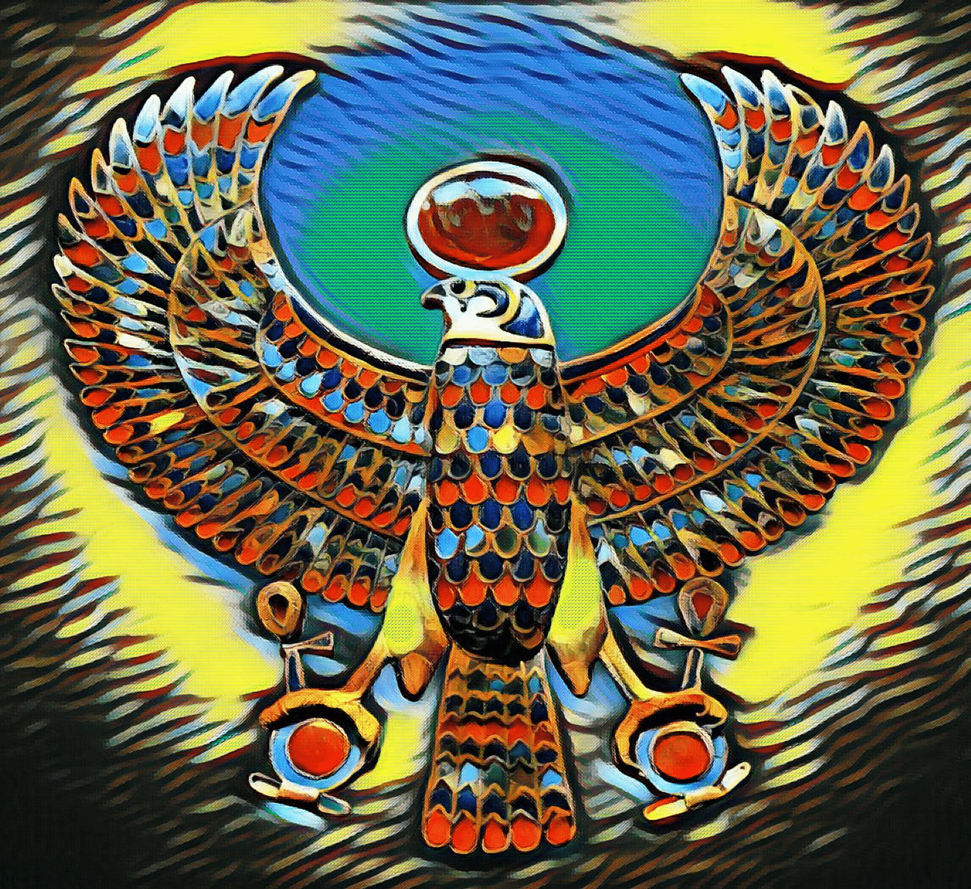Horus Egyptian God NFT Pop Art NFT by SOLLOG Limited Minting 10 Copies on Polygon Opensea