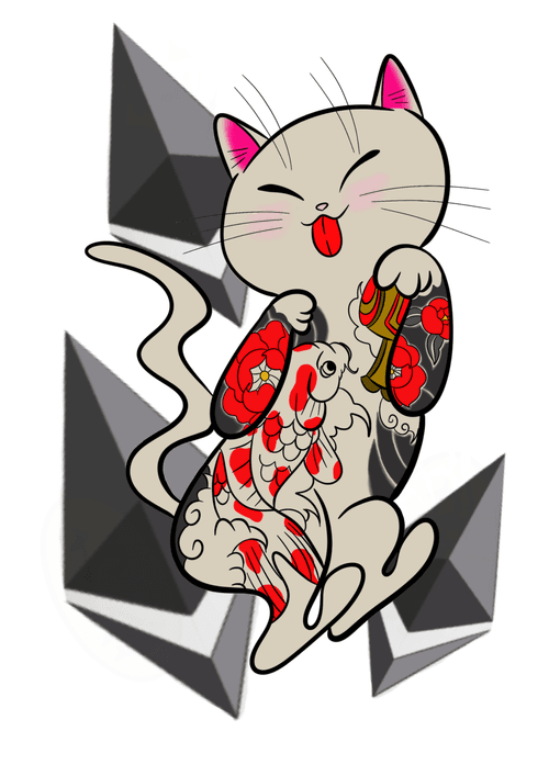 幸運すぎる招き猫　ETHバージョン　too lucky beckoning cat