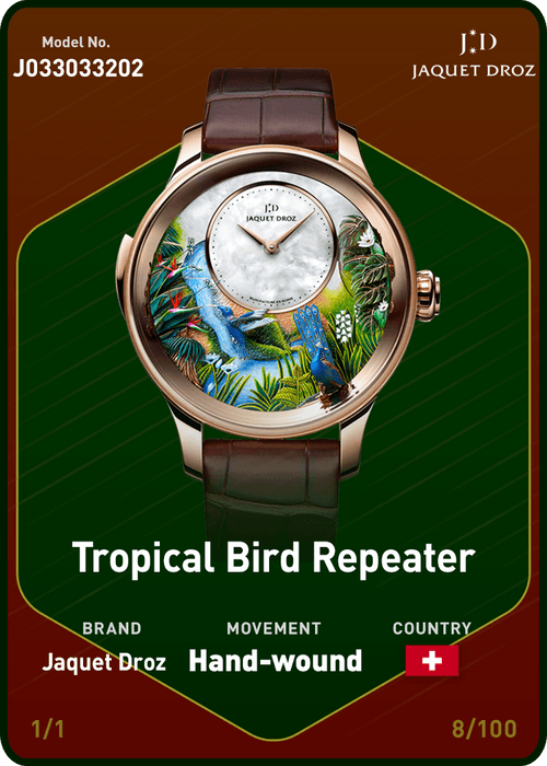 Jaquet Droz Tropical Bird Repeater 1/1 - 2021 • Watch 8/100