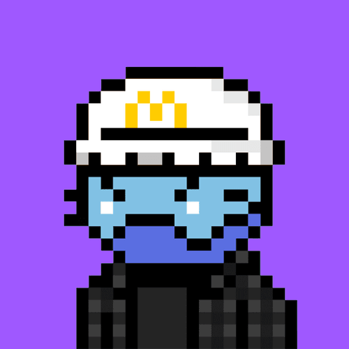 Fast Food Pixel Cool Cat #127