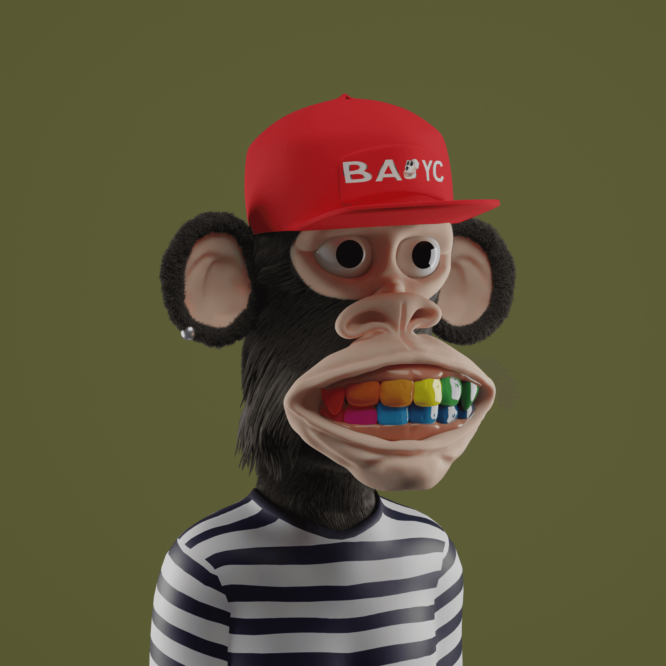 3D Bored Ape Club #487