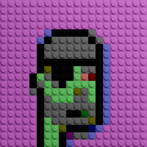 Brick Mosaic Punk #009