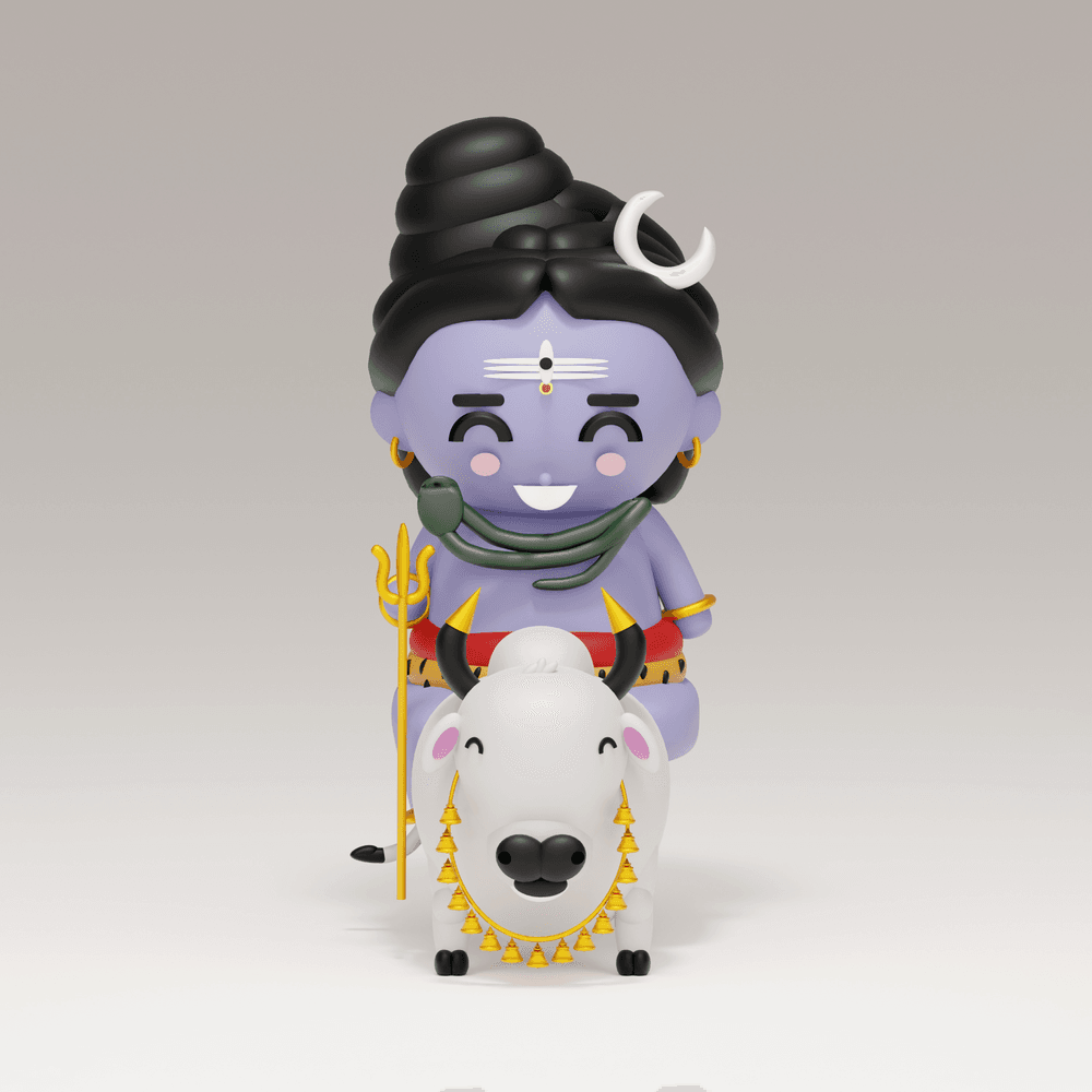 Lord Shiva and Nandi #28 - Tiny Dolls | OpenSea