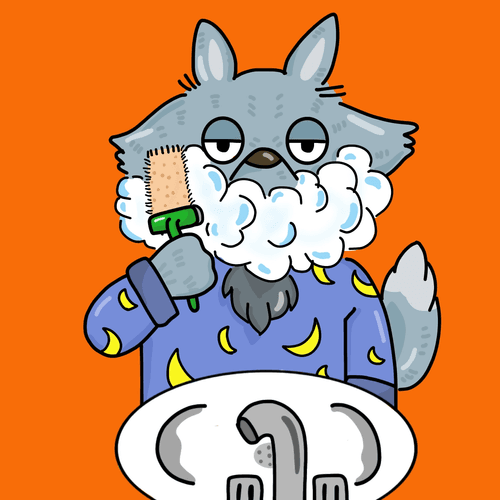 #2 werewolf shaving his fluffy hair 