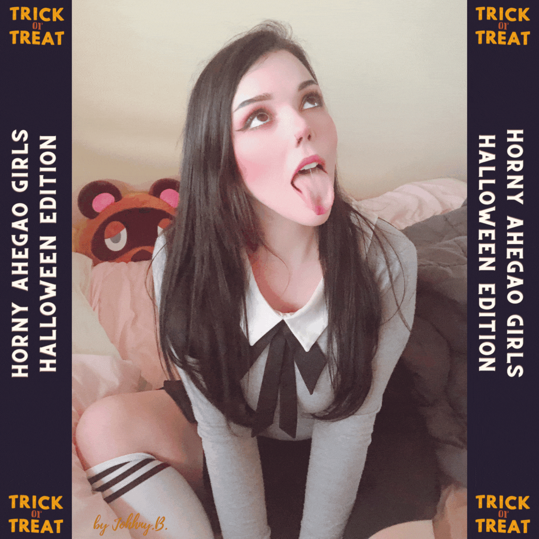 Horny Ahegao Halloween GIF #4 - Horny_Ahegao_Girls - Halloween Edition