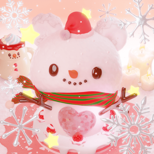 CNPcake #00424 Leelee-WhiteBear Snowman