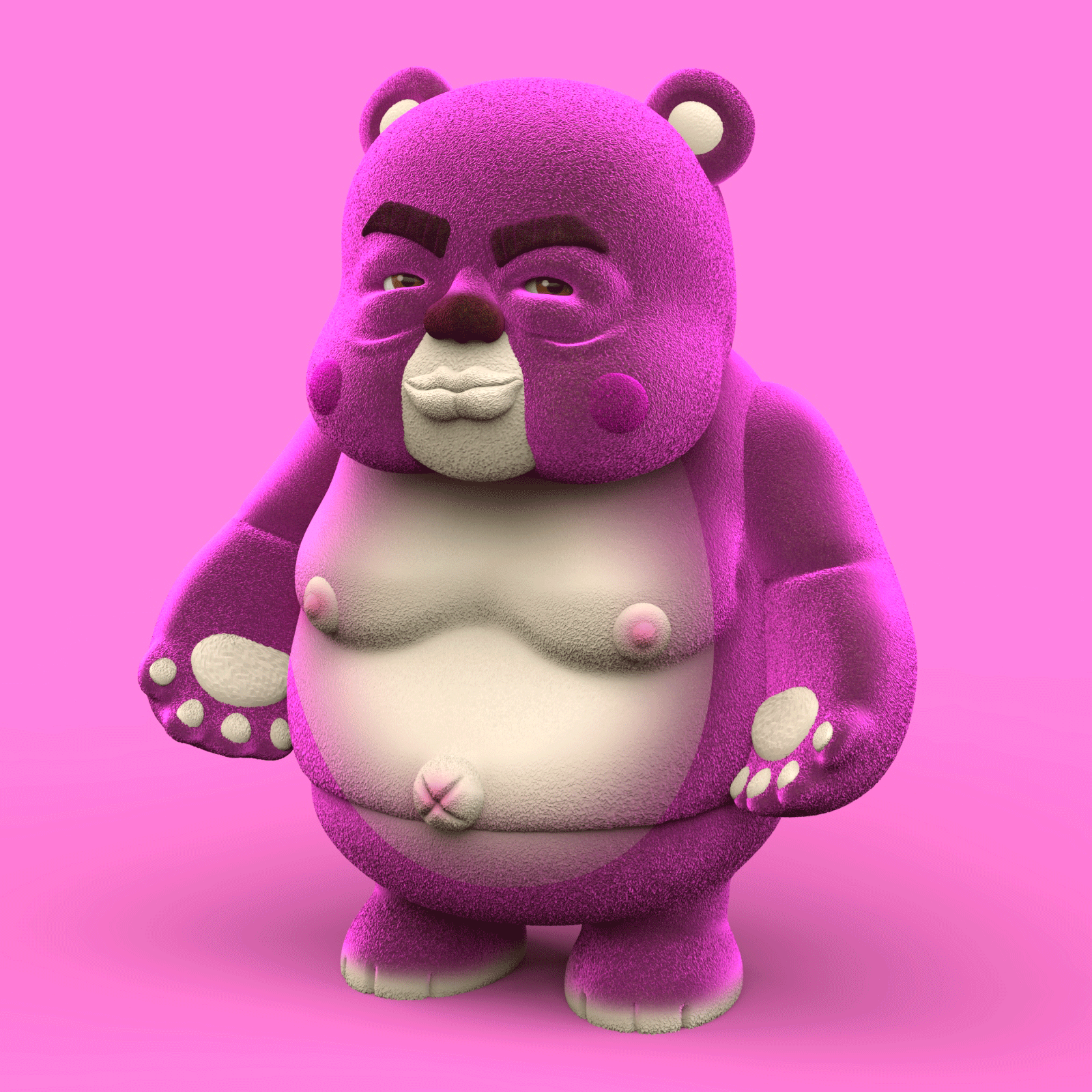 26 Uncle Bear - Pink Twinkle