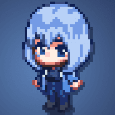 Cool Girl Fantasy Icon pixcel art #001