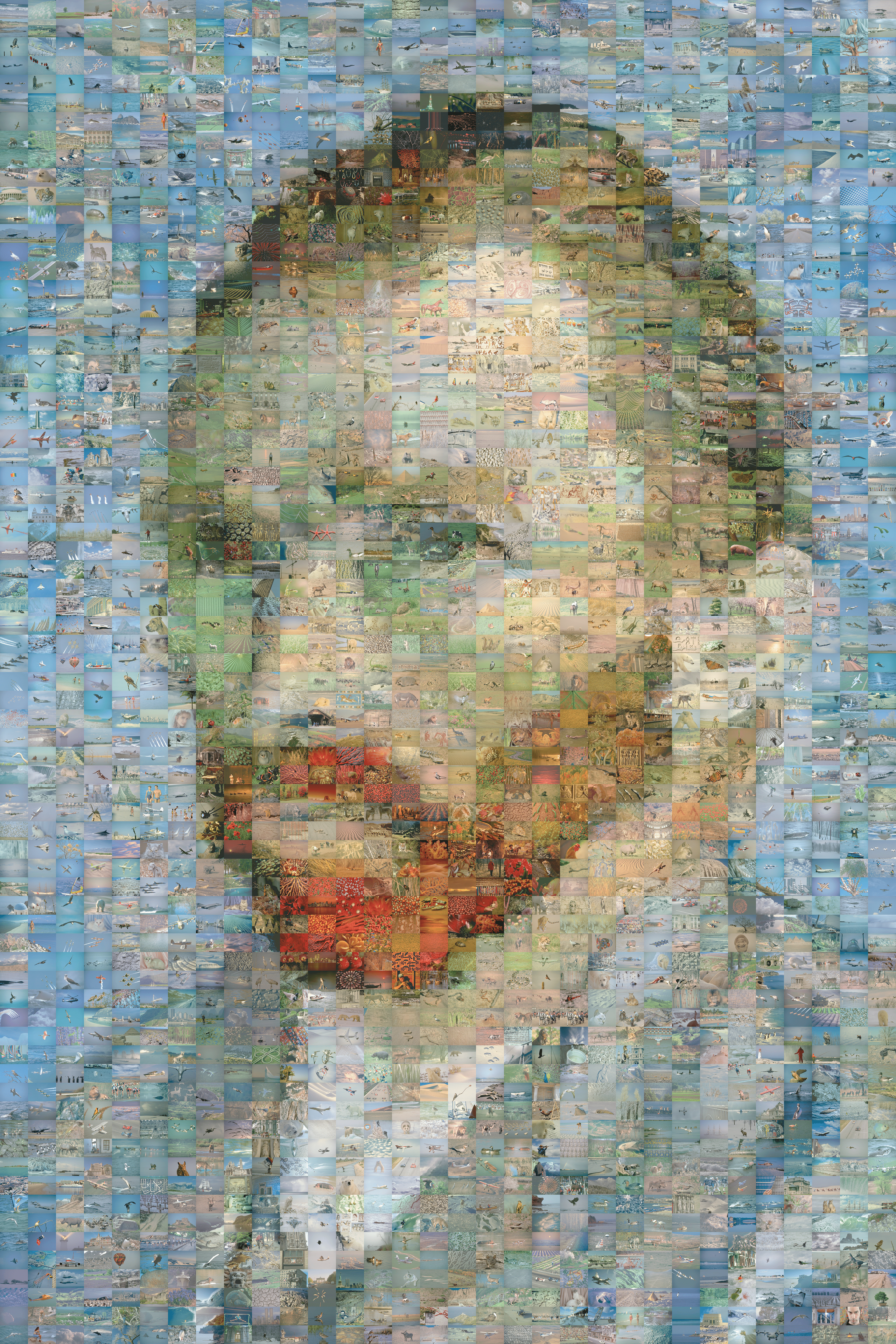 Robert Silvers Original Photomosaic: Van Gogh Self Portrait, First Edition of Ten