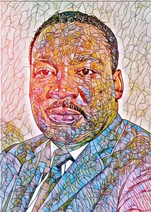 Glass Art #127 Martin Luther King Jr