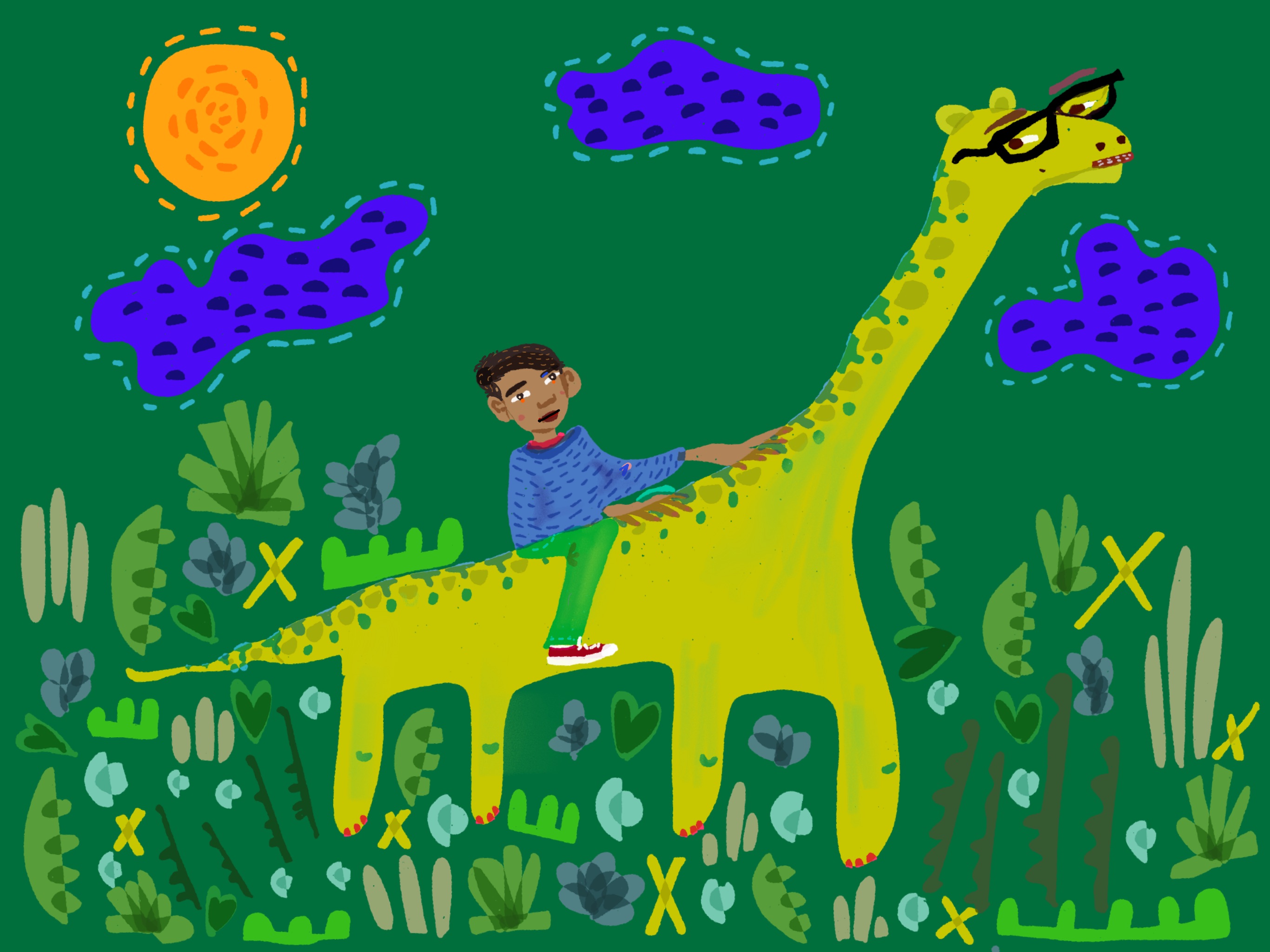 Izar Amets and her Kistliosaurus Rex
