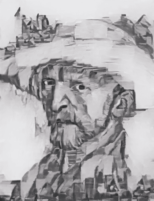 Self Portrait by Vincent van Gogh in the style of Simone Forti - art generated using Artificial Intellignece