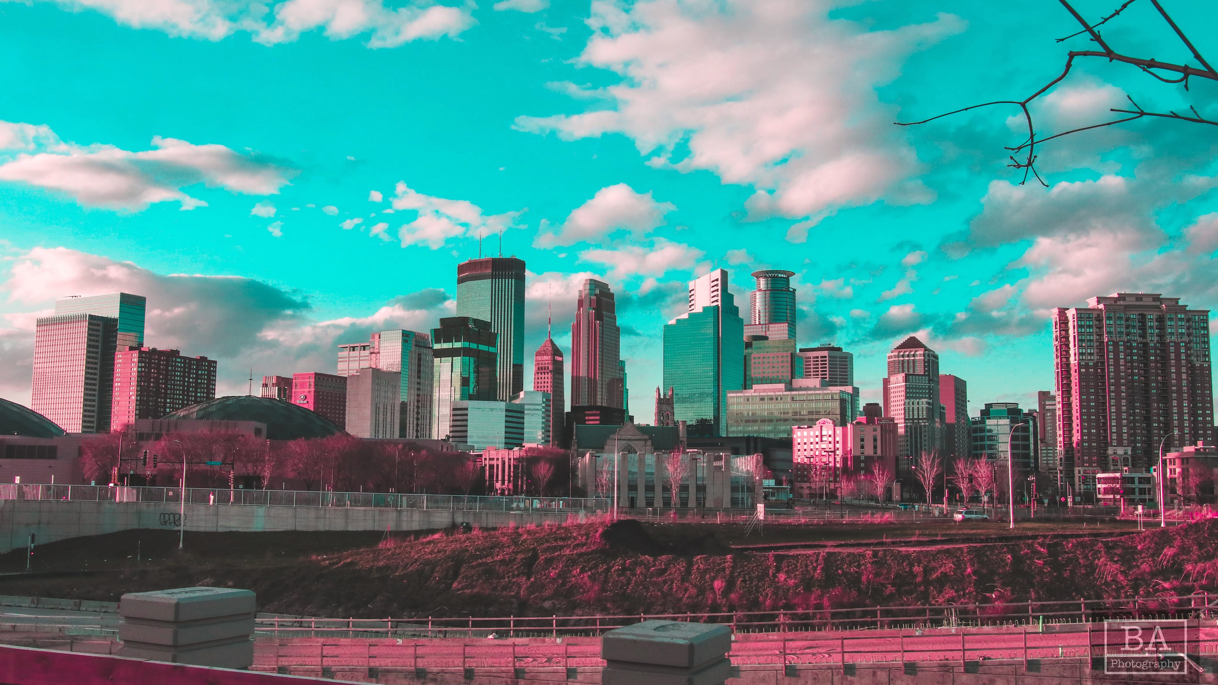 Minneapolis in Pink and Blue