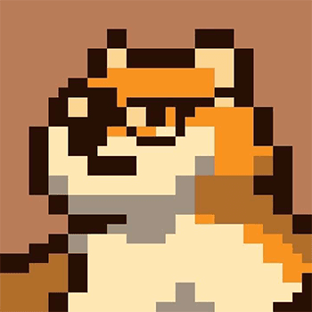A pixel Shiba 'Cha'