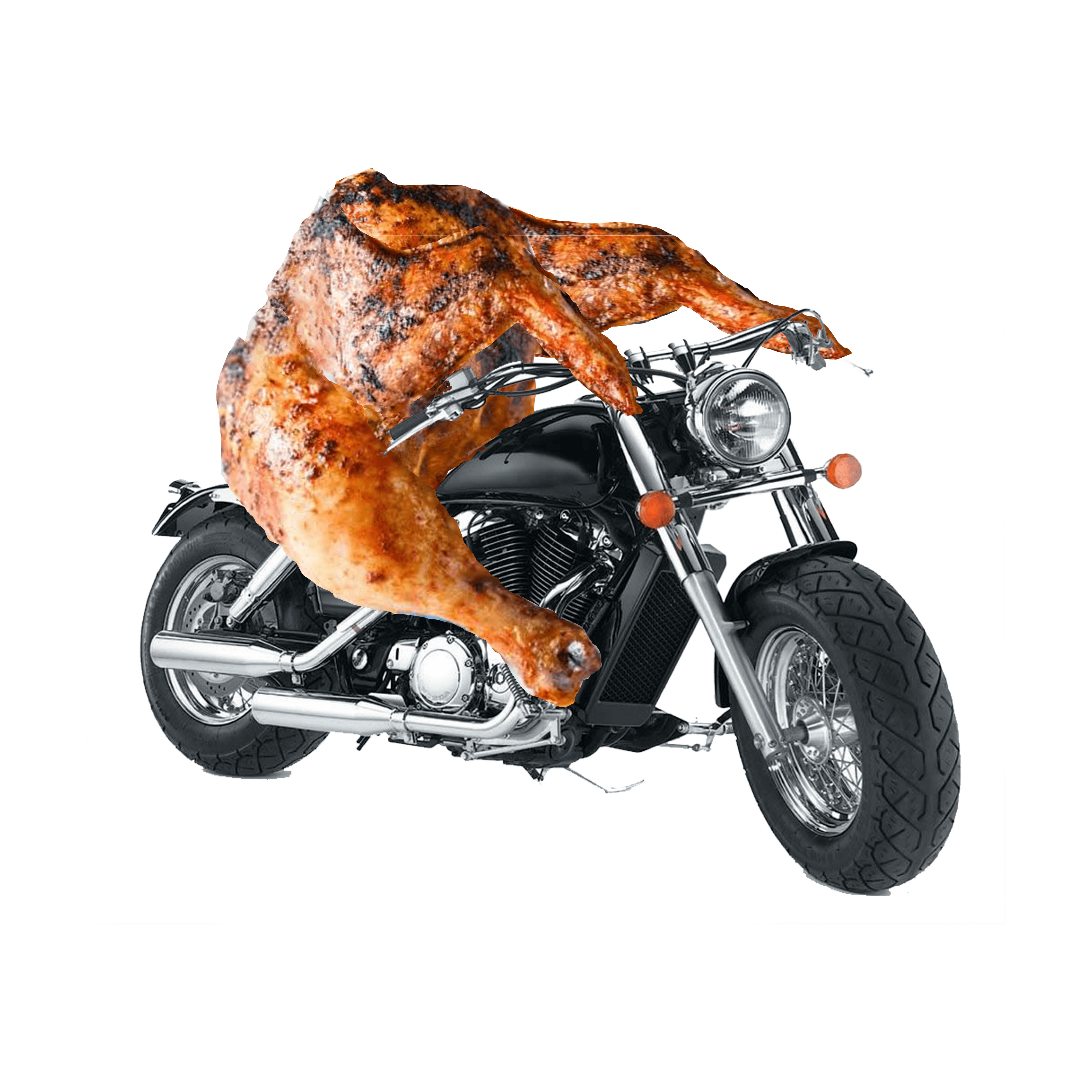 Roast Chicken Riding a Motorcycle, 2022