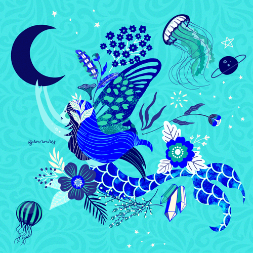 Cosmic Butterfly Mermaid  