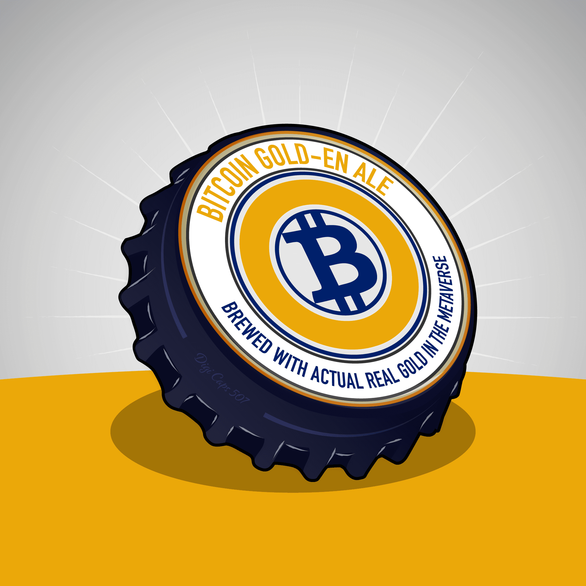 Bitcoin Gold-en Ale Bottle Cap