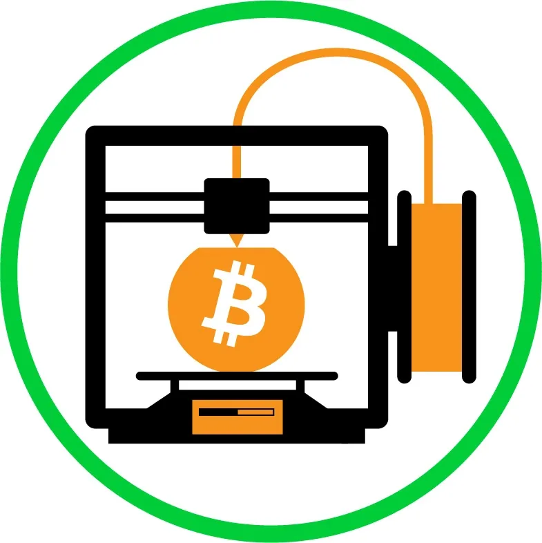 2D Animated 3D Printing Logo - "Bitcoin BTC Logo"