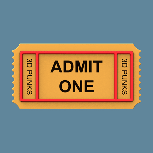 3D Punk #022 Raffle Ticket #075/100