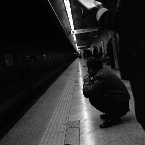 Subway_Thinking Old Man
