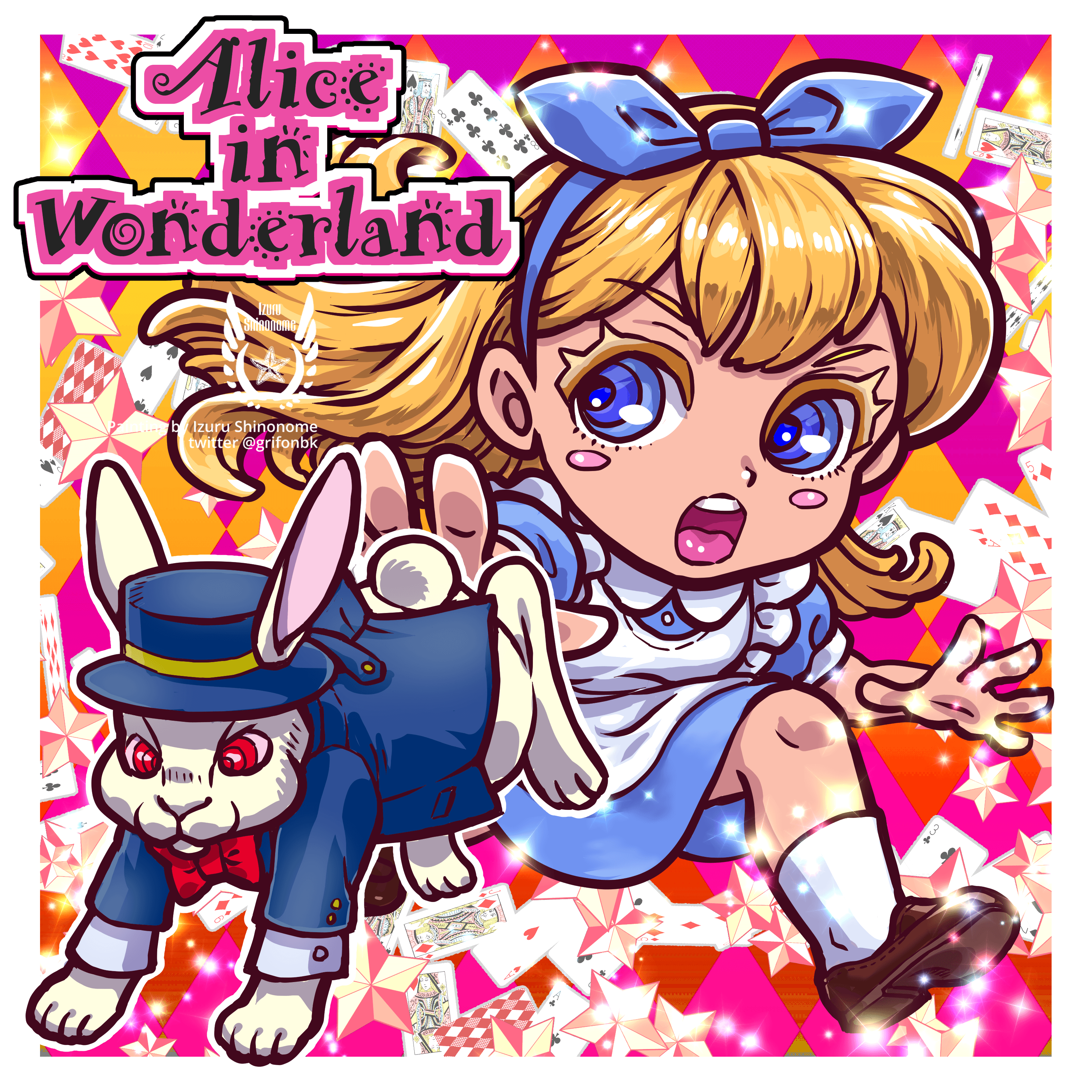 Original sticker " Alice in Wonderland "