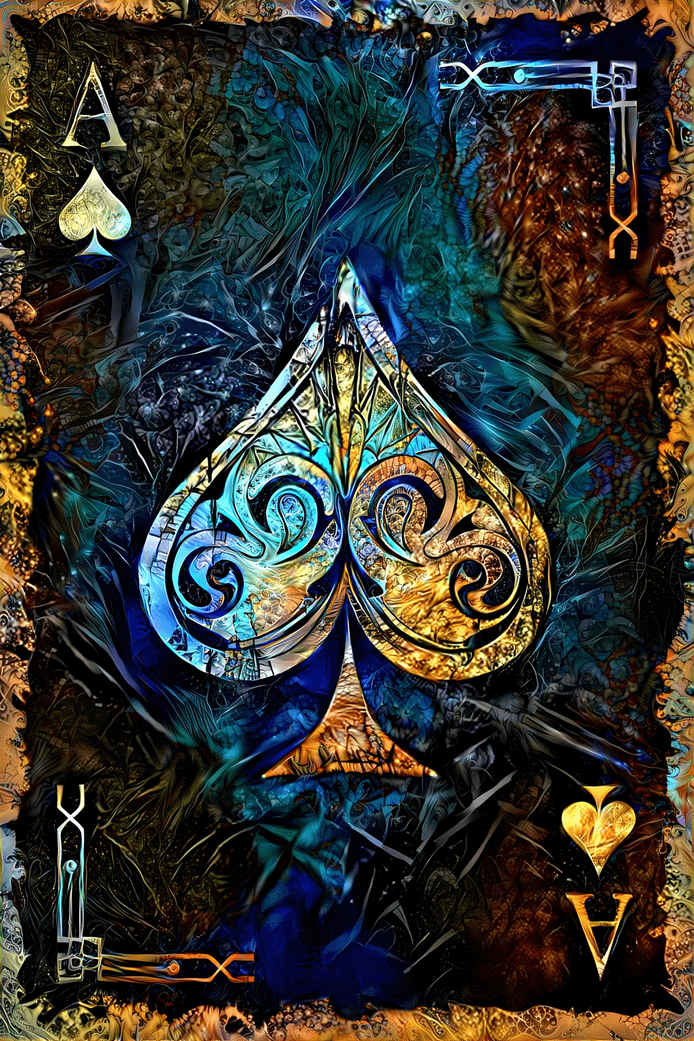 ace playing cards designs